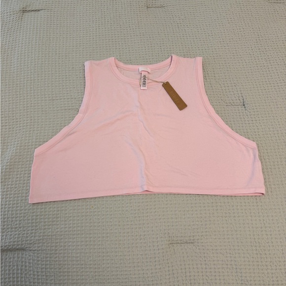 Skims Boyfriend Cropped Tank Cherry Blossom NWT - Picture 2 of 4